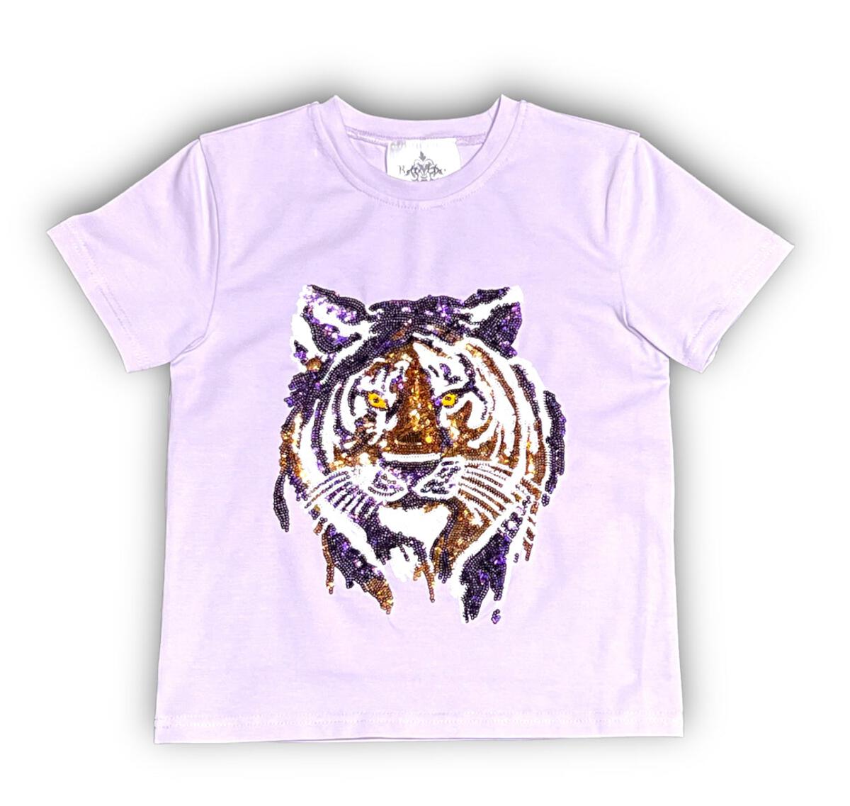 Sparkle Slugger TIGERS Purple Jersey Tee- LSU – Sparkle City Co