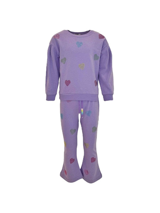 Lola And The Boys - Lavender Crystal Hearts Set