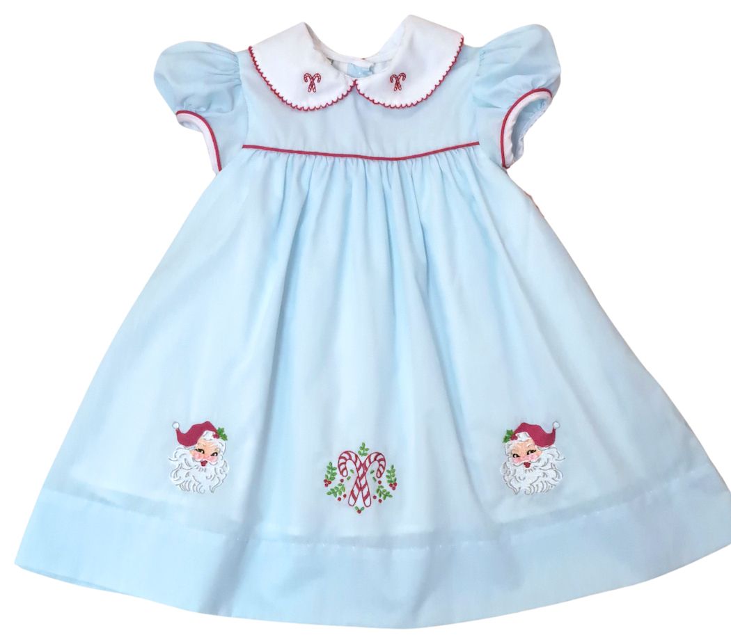 Marco And Lizzy - Girl's Blue Santa Claus Float Dress