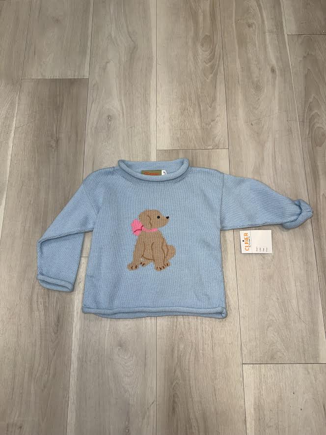 Acvisa - Light blue sweater w/ puppy