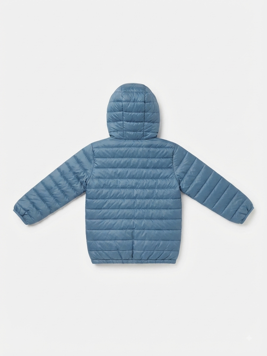 Prodoh - Boy's Blue Hooded Puffer Jacket