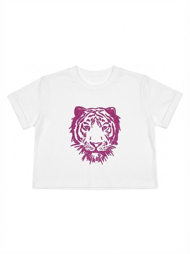 Paulette - LSU Purple Tiger White Shirt