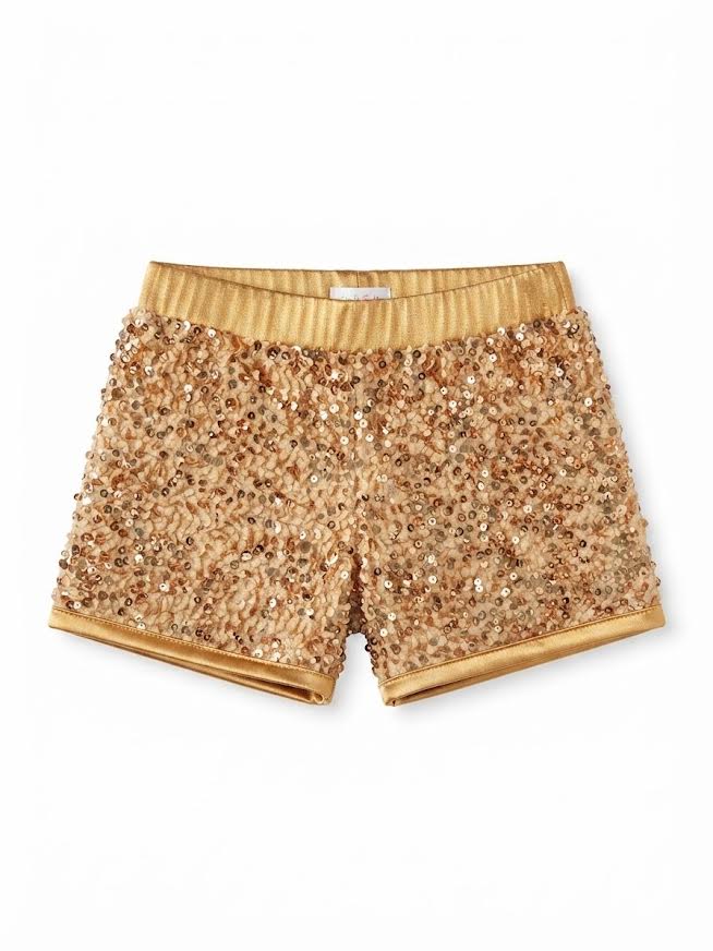 Lulu Bebe- Gold Sequin Shorts