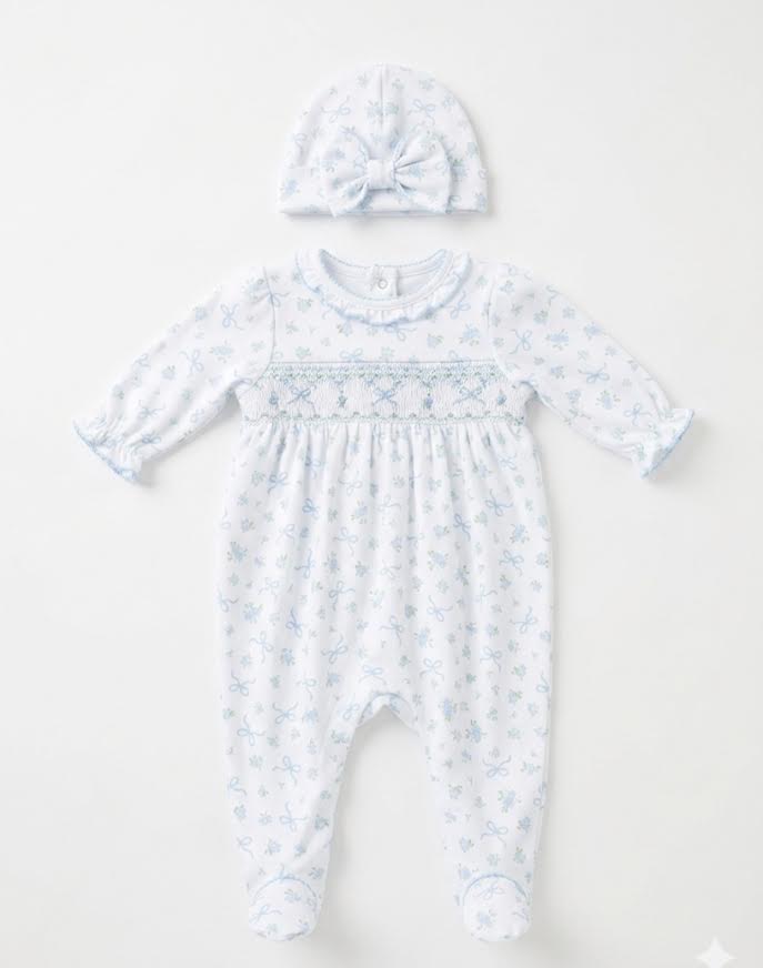 Magnolia Baby - Eloise's Classics Smocked Footie & Hat