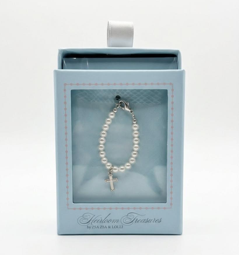 Zsa Zsa and LoLLi - Pearl Cross Bracelet
