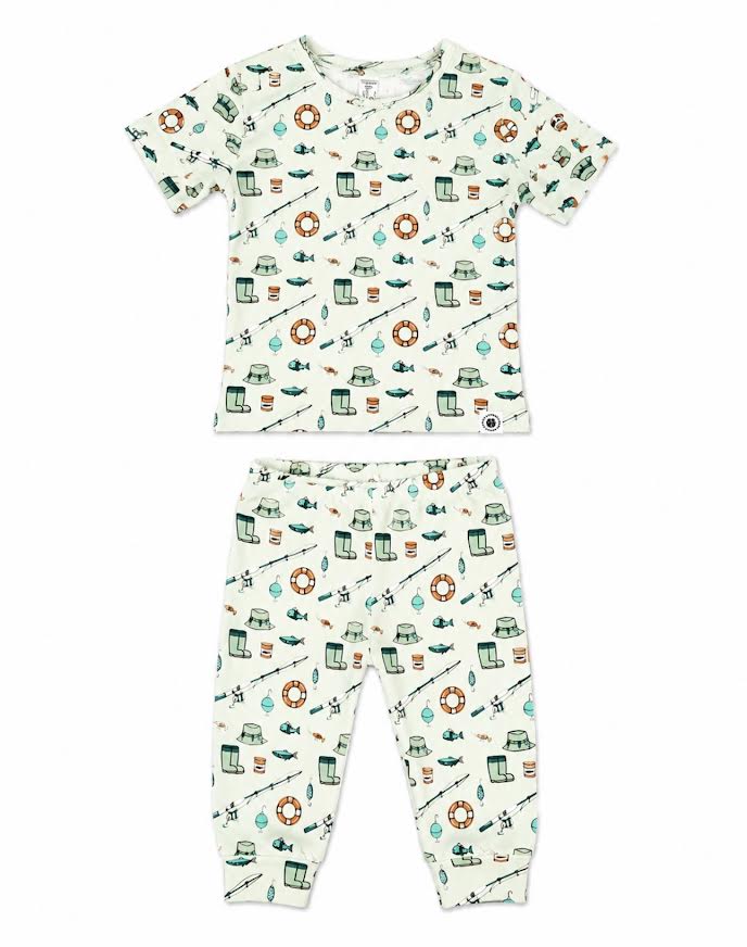 Sweet Bamboo - Big Kid Pajama S/S Cast A Line