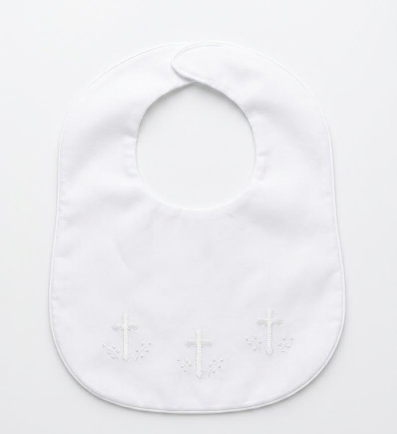 Auraluz - White With White Crosses Bib