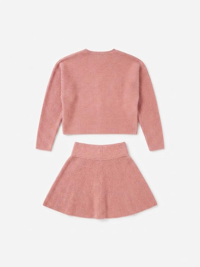 Mayoral - Blush Pink Pearl Sweater & Skirt