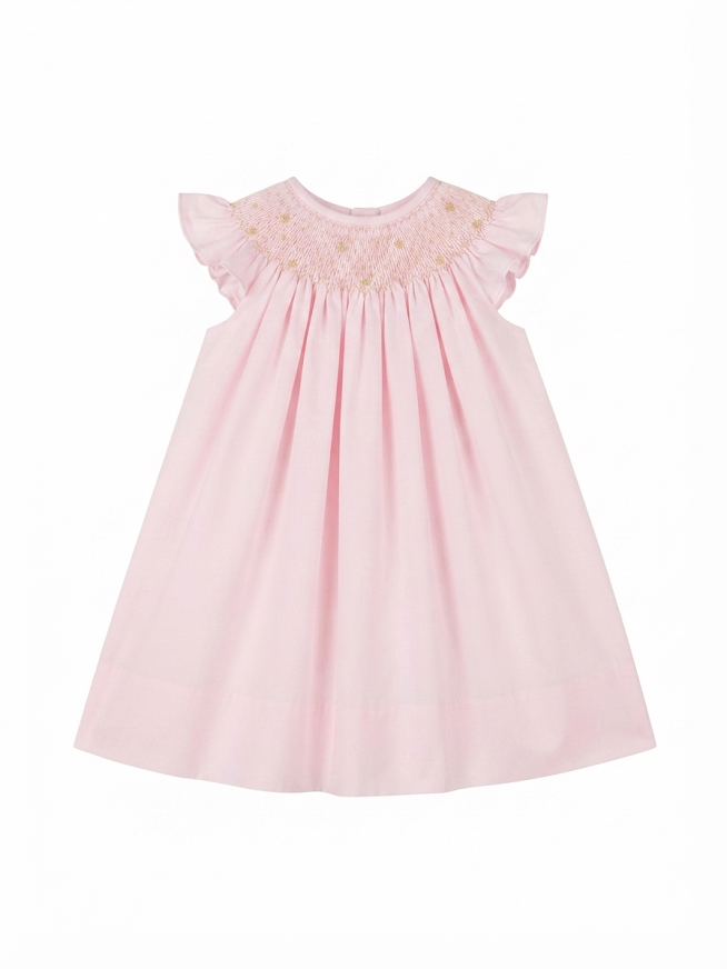 Bailey Boys - Pink Smocked Bishop Gown