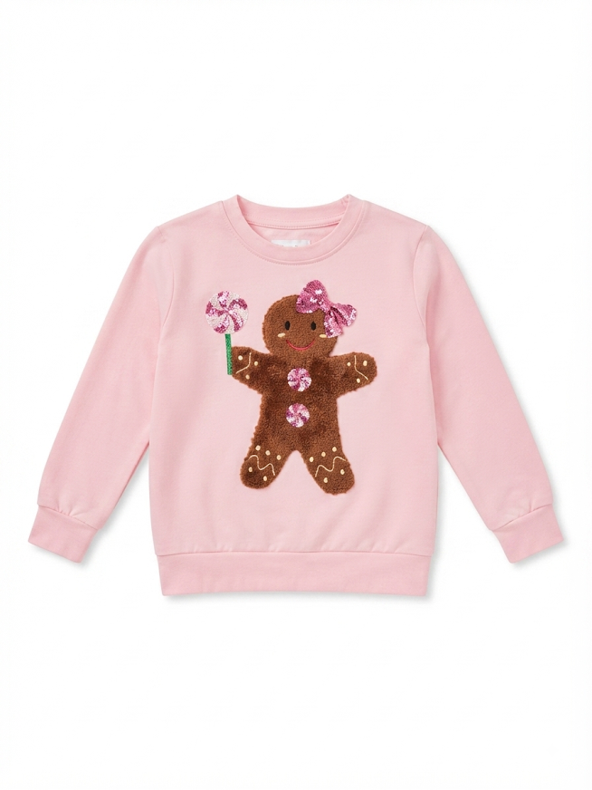 Lulu Bebe - Pink L/S Gingerbread Top