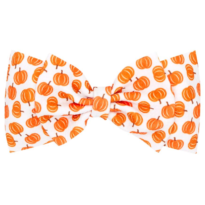 Wee Ones - Pumpkin Bow Headband