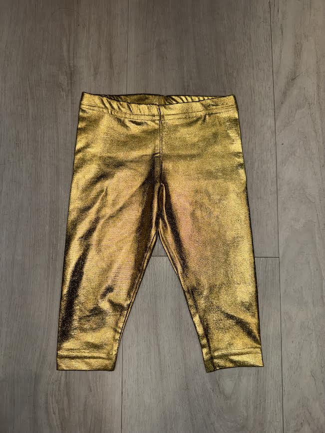 Me Me - Gold Metallic Leggings