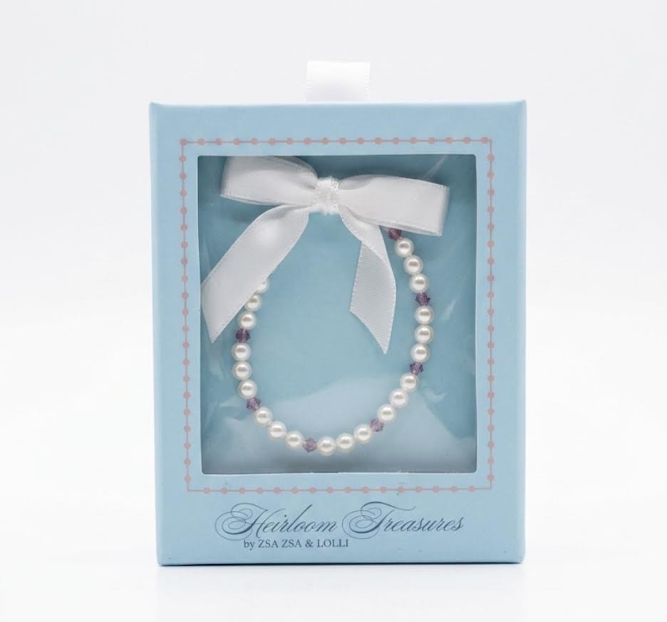 Zsa Zsa & Lolli - Pink And White Pearl Bracelet