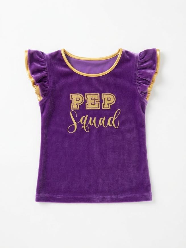 Paulette - Purple " Pep Squad " Shirt