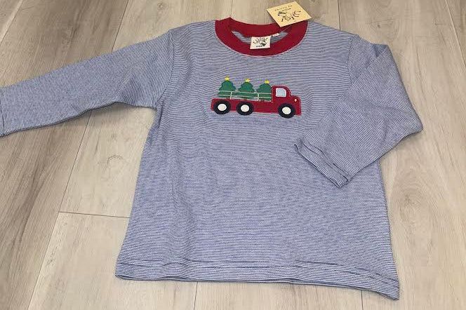 Acvisa - Stripped L/S Tshirt w/ truck and trees