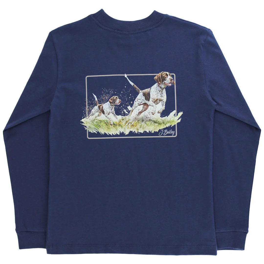 Bailey Boys - Long Sleeve Navy Tee