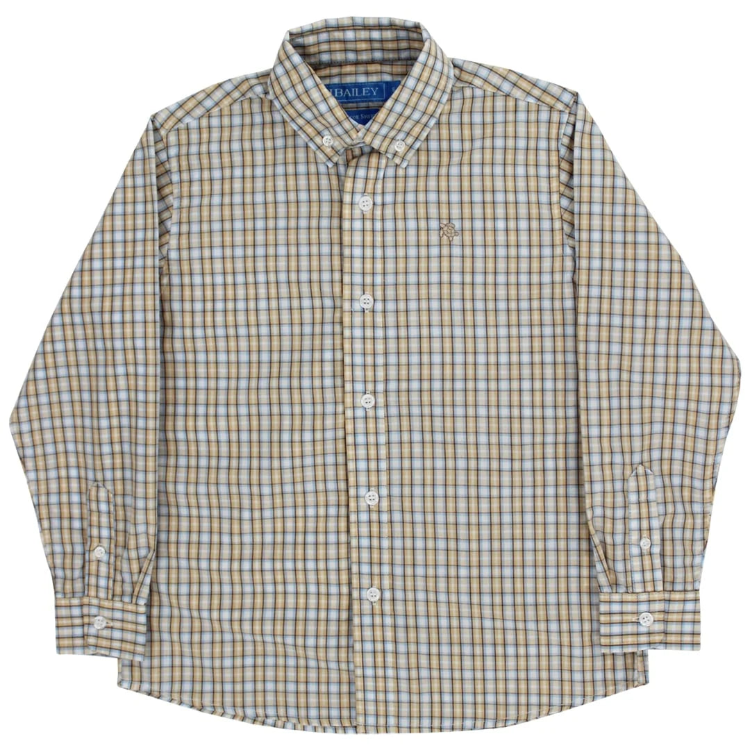 Bailey Boys - Pecan Plaid Button Down Shirt