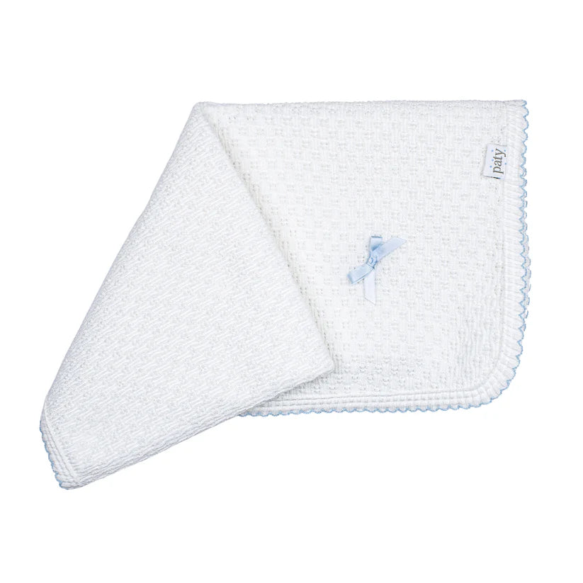 Paty - Swaddle Blanket Blue With Bow