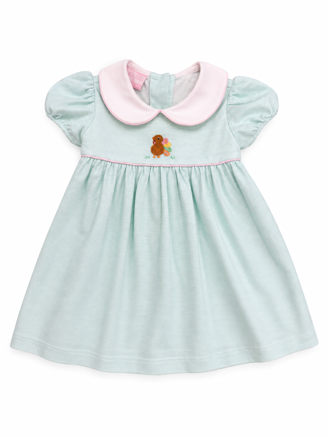Petit Bebe - Green Stripe Turkey Dress