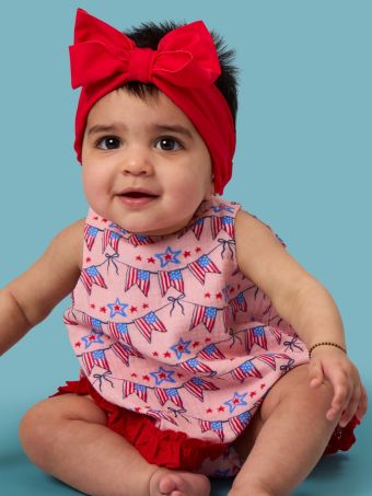 Rufflebutts - American Sweetheart Cotton Gauze Swing Top and Bloomer Set