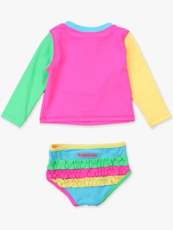Rufflebutts - Neon L/S 2 pc Swim