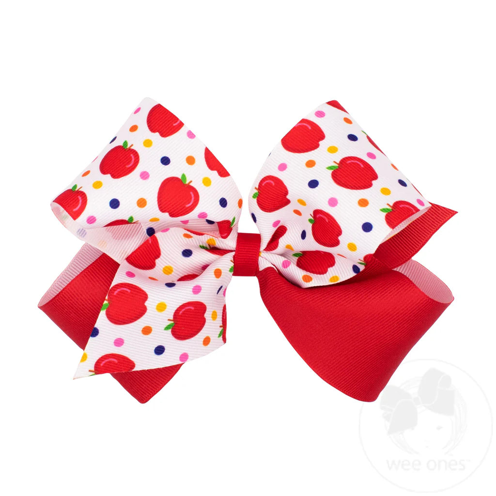 Wee Ones - King Apple Print Bow