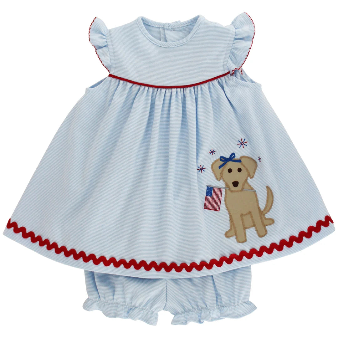 Bailey Boys - Patriotic Pup Knit Float With Bloomers