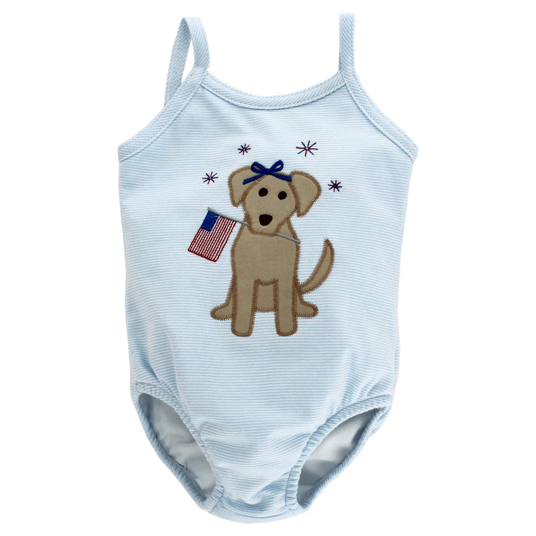 Bailey Boys - Patriotic Pup Girl's One Piece Swimsuit