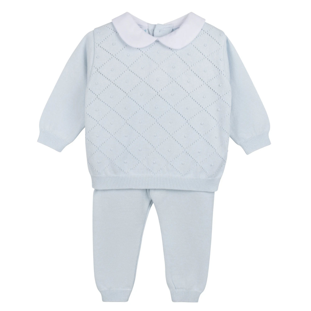 Feltman Brothers-Peter Pan Diamond Knit Set-Blue
