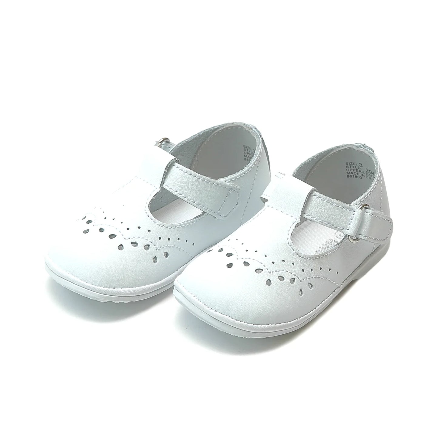 Angel Baby Shoe - White Birdie T-Strap Mary Jane Show