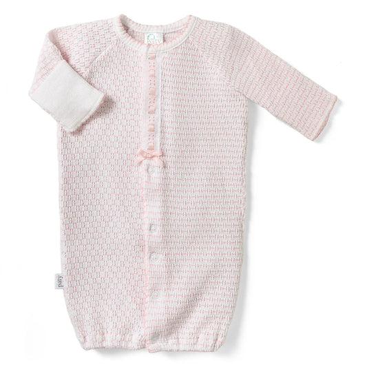Paty - Pink Pinstripe Converter With Eyelet Trim