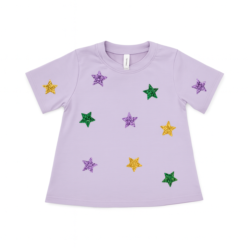M.L Kids - 3D Mardi Gras Star Short Sleeve