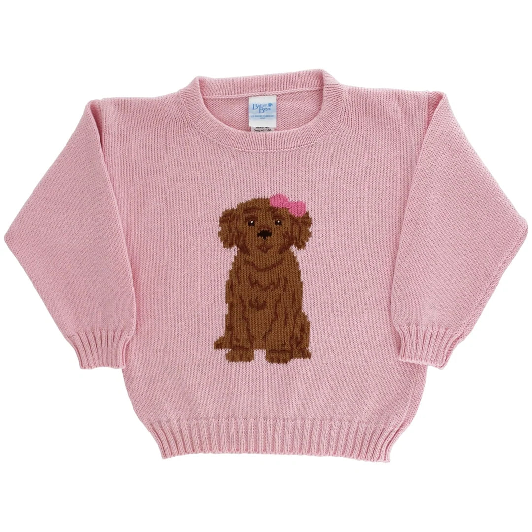 Bailey Boys - Pink Crewneck Sweater Doodle