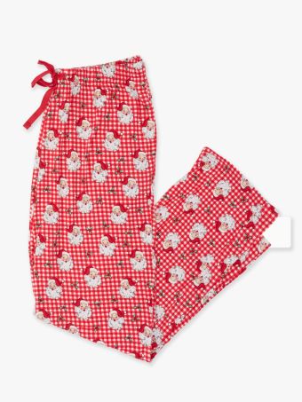 RuffleButts - Red Dear Santa Adult Pajama Pants