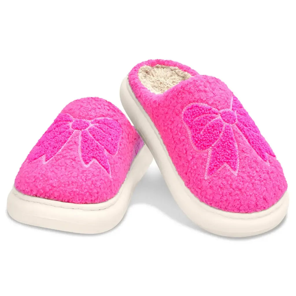 Iscream - Pink Cozy Bow Slippers