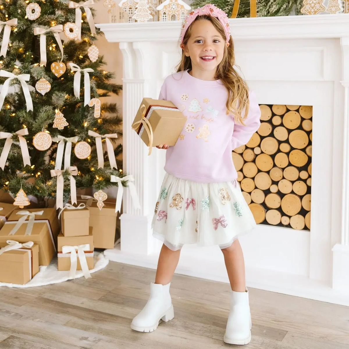 Sweet Wink - Gingerbread Christmas Gemstone Headband