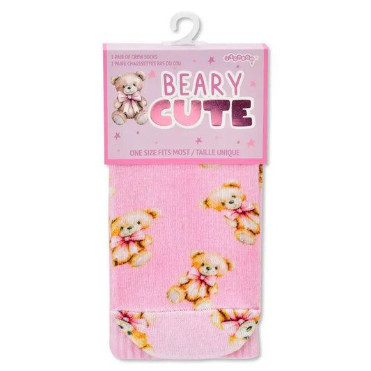 Iscream - Beary Cute Pink Socks