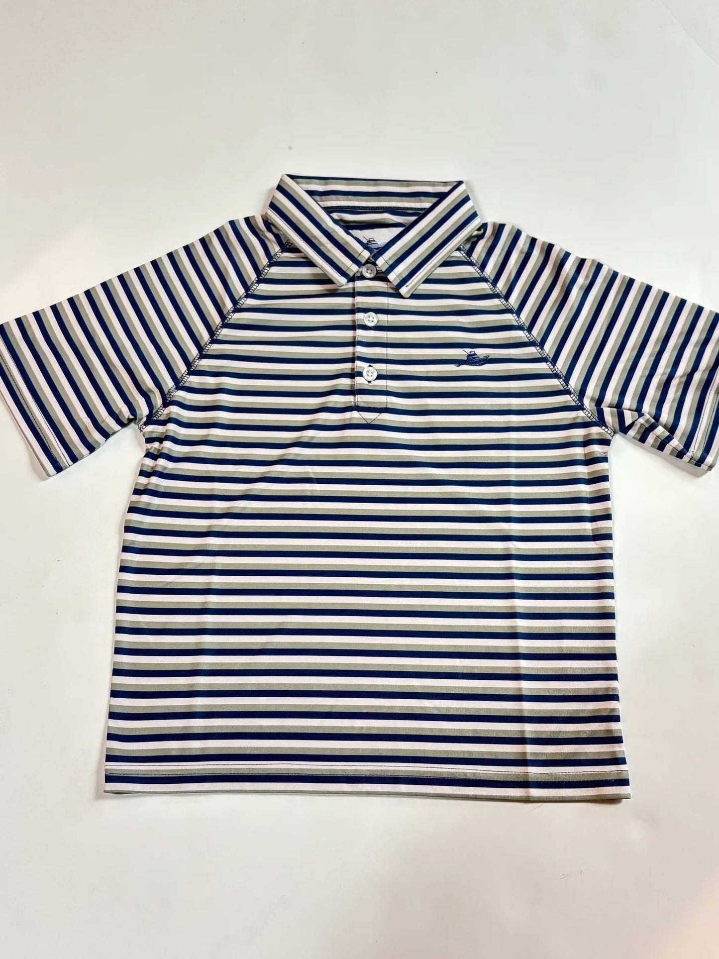 South Bound - Boys Polo SS Navy/Fog/Green