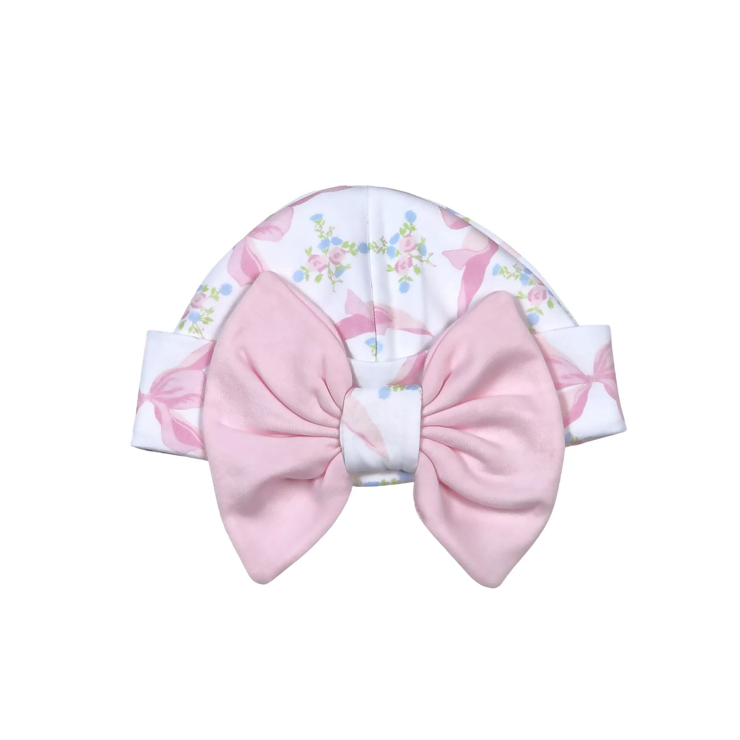 Baby Loren - Pink Bows Pima Beanie
