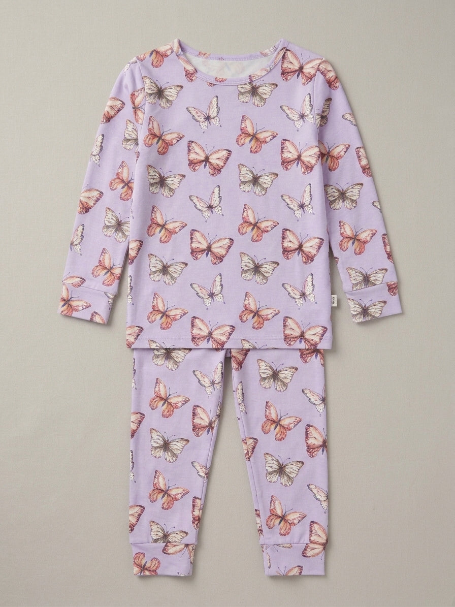 Sweet Bamboo - Butterflies L/S Big Kid Pajamas