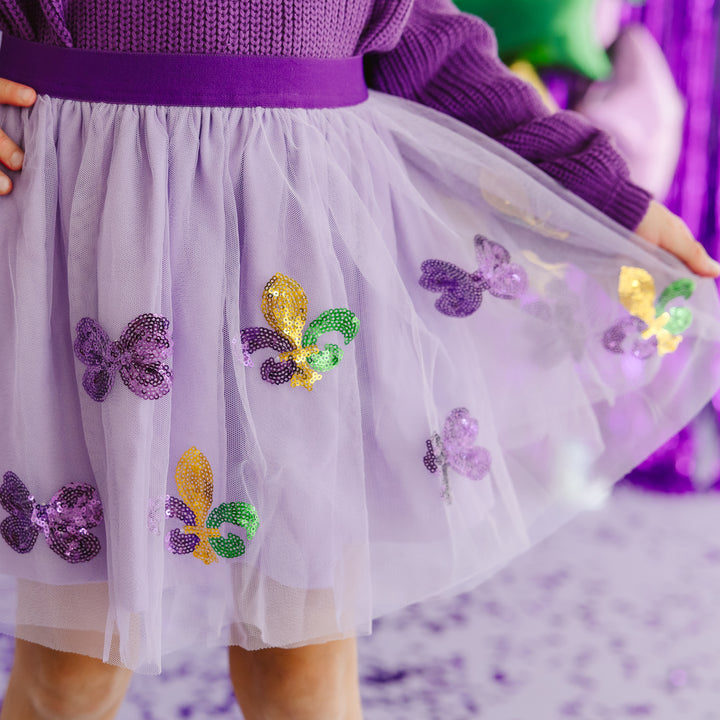 Sweet Wink - Fleur De Lis Sequin Mardi Gras Tutu