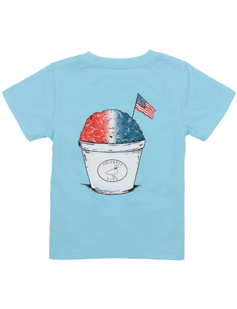 Properly Tied - American Chillin Short Sleeve Tee Aqua