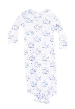 Angel Dear - Bubbly Whale Blue Knotted Gown w/ Hat