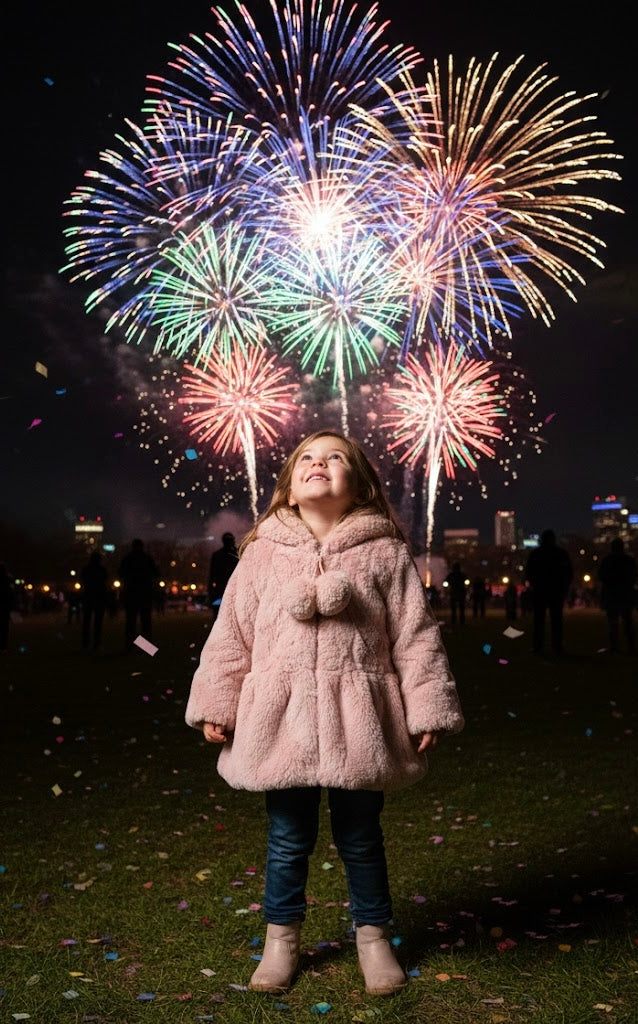 Sara Prints - Pink Chow Chow Hooded Zip Front Pompom Coat