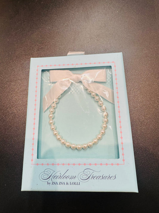Zsa Zsa & Lolli - White Pearl bracelet