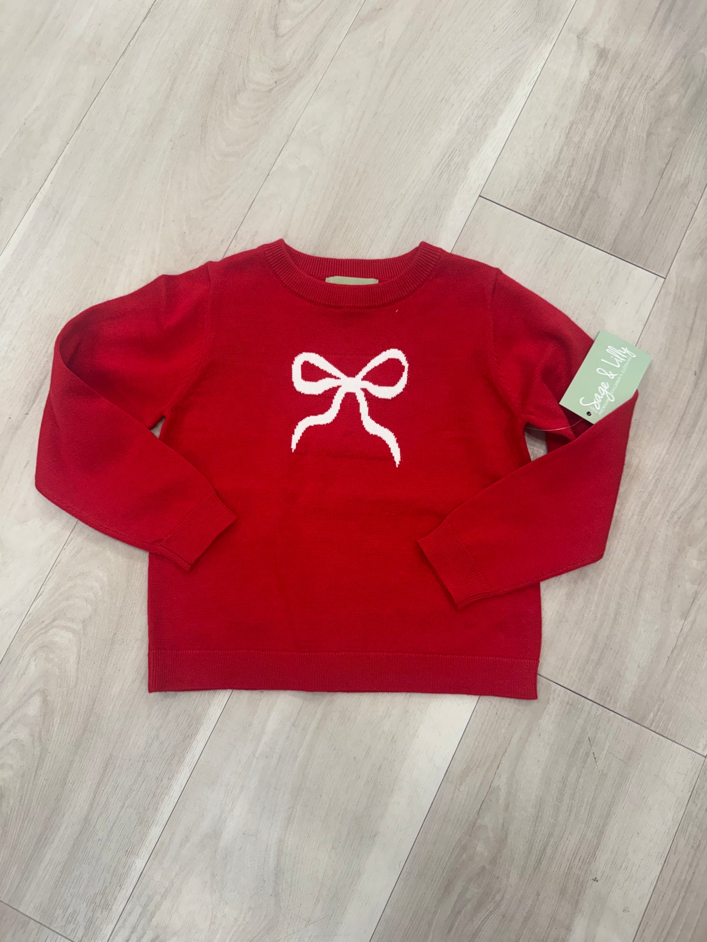 Sage & Lilly - Red Bow Sweater