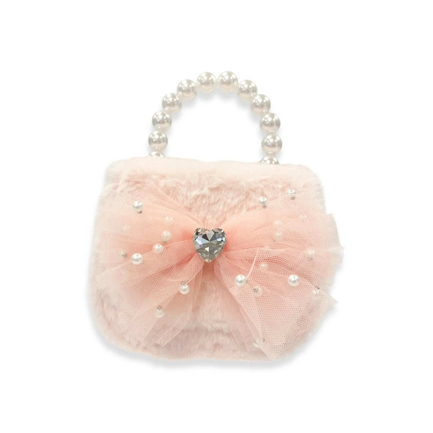 Doe A Dear - Pink Mesh Bow Fury Purse