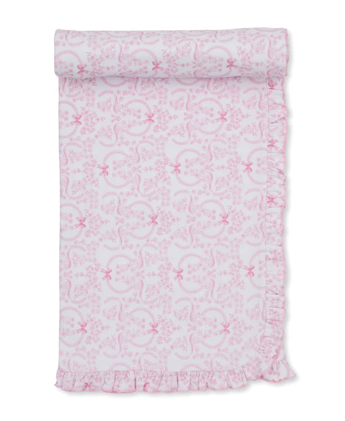 Kissy Kissy - Delicate Blooming Bows Pink Blanket