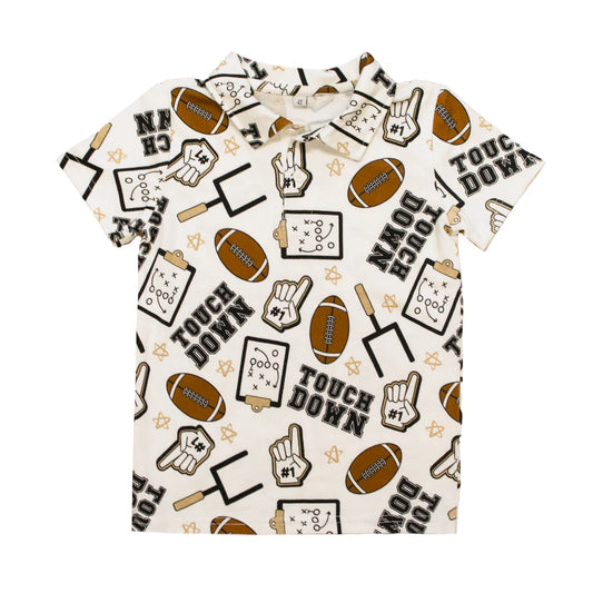 Belle Cher - Black And Gold Touchdown Kid Polo