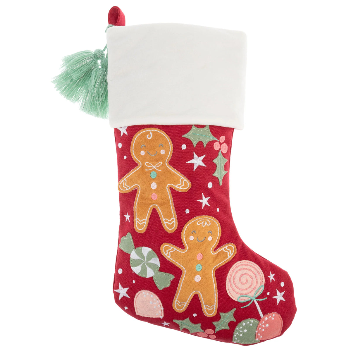 Stephen Joseph - Gingerbread embroidered Stocking